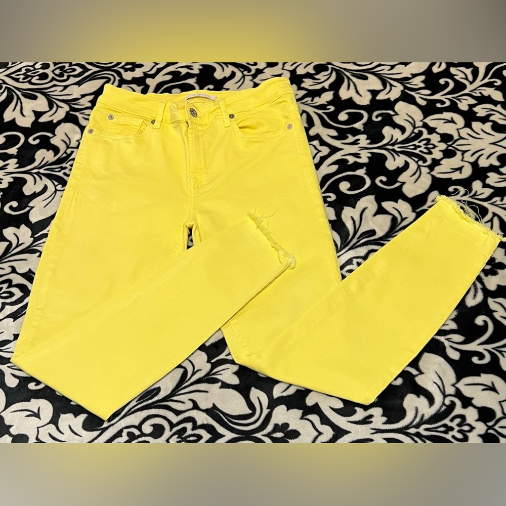 ⭐️ 7 for all mankind Yellow Ankle Skinny Jeans